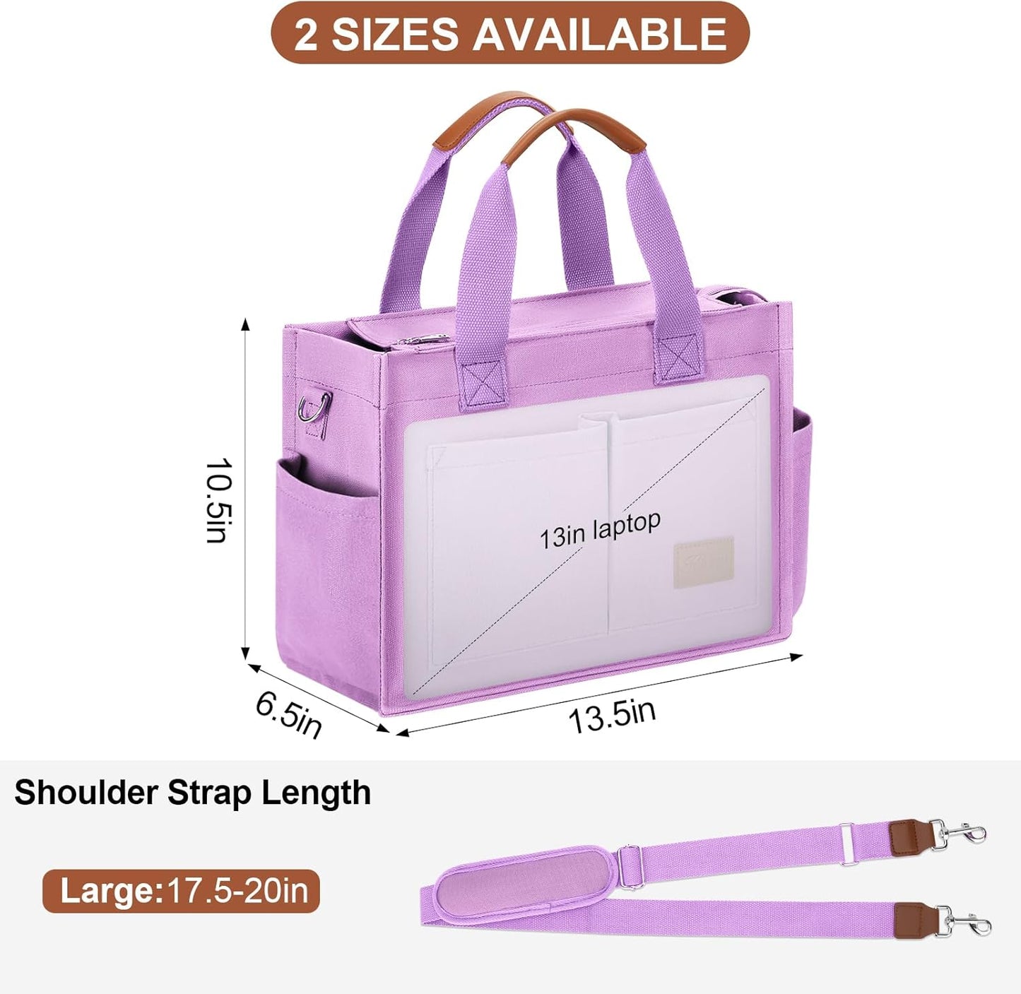 Large Canvas Tote Crossbody Bag