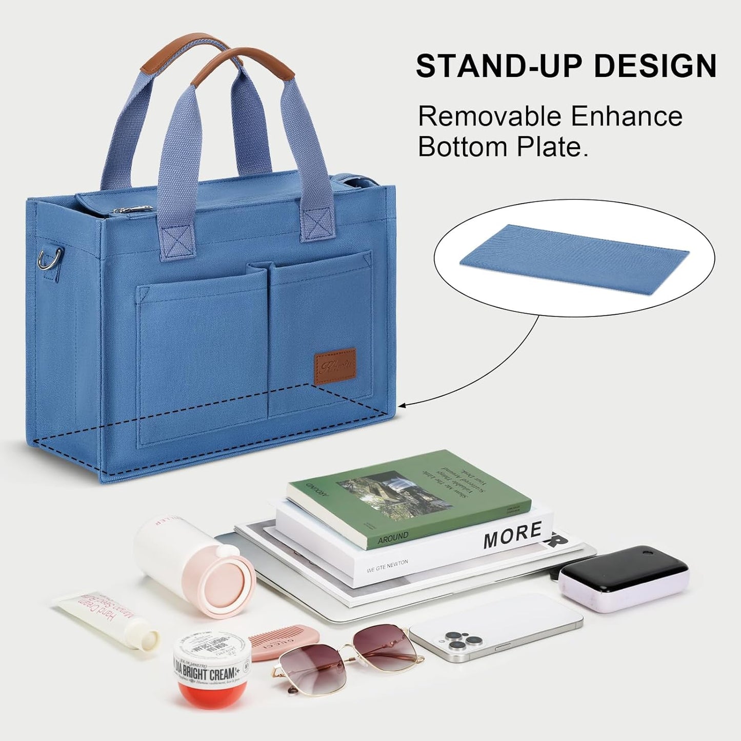 Large Canvas Tote Crossbody Bag