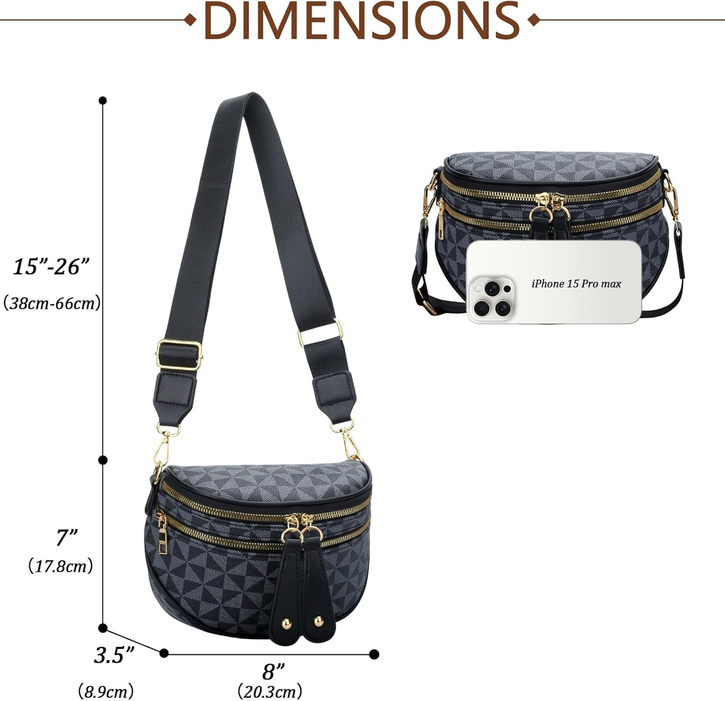 Trendy Leather Sling Crossbody Bag