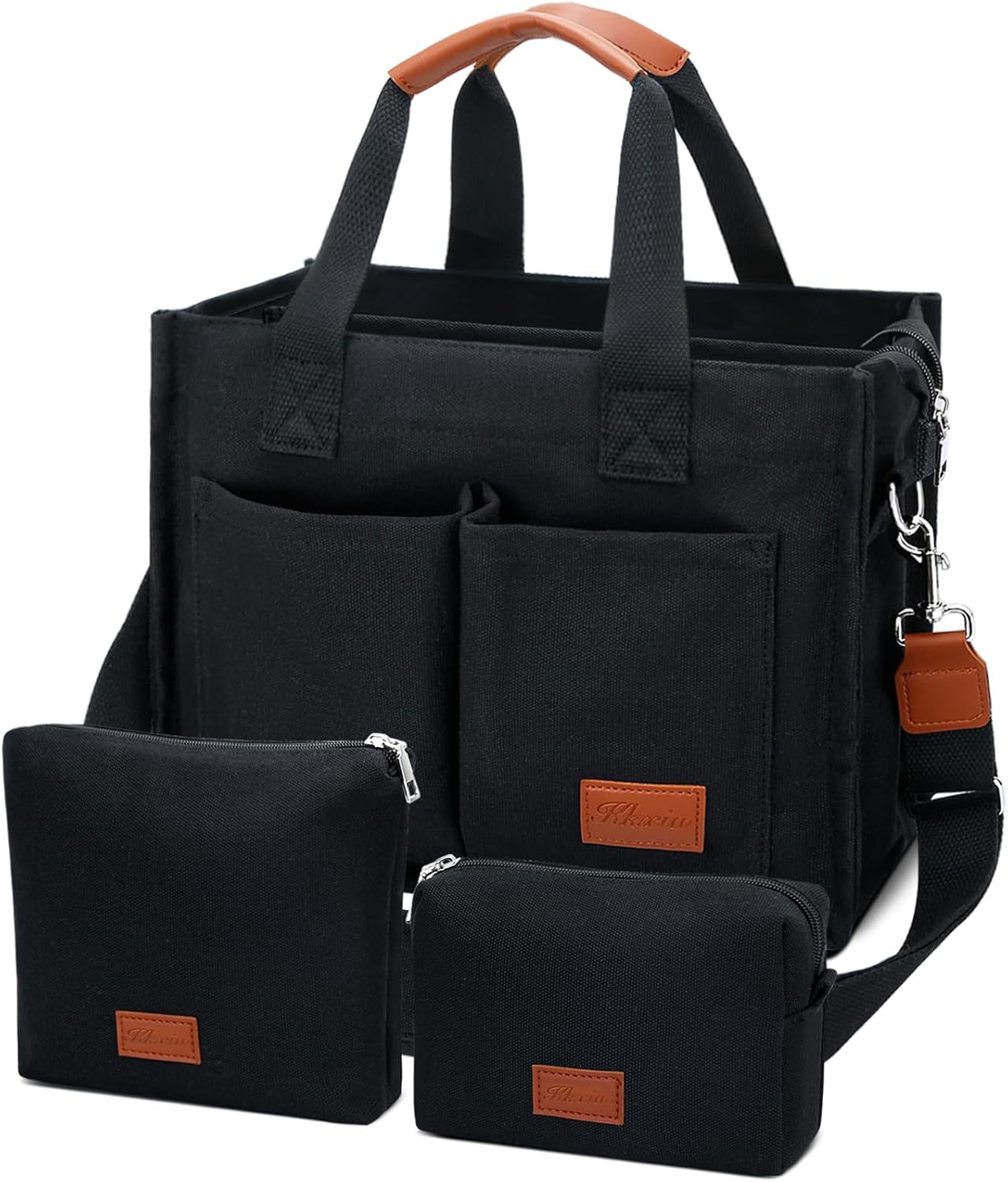 Large Canvas Tote Crossbody Bag