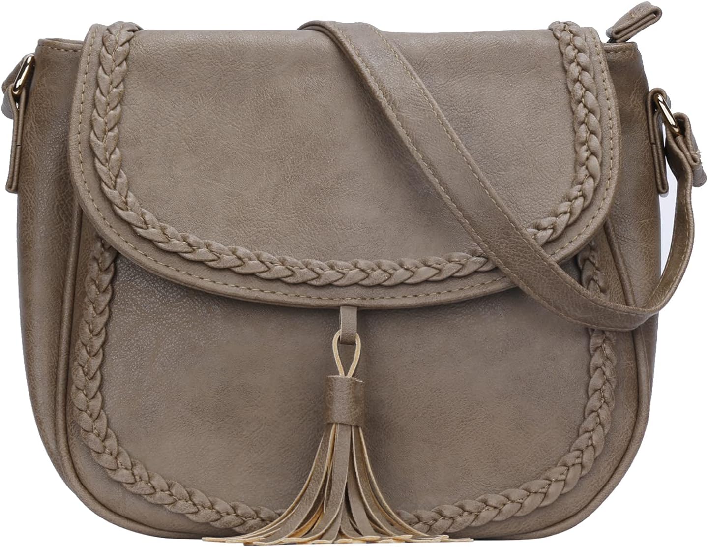 Tassel Flap Saddle Crossbody Bag