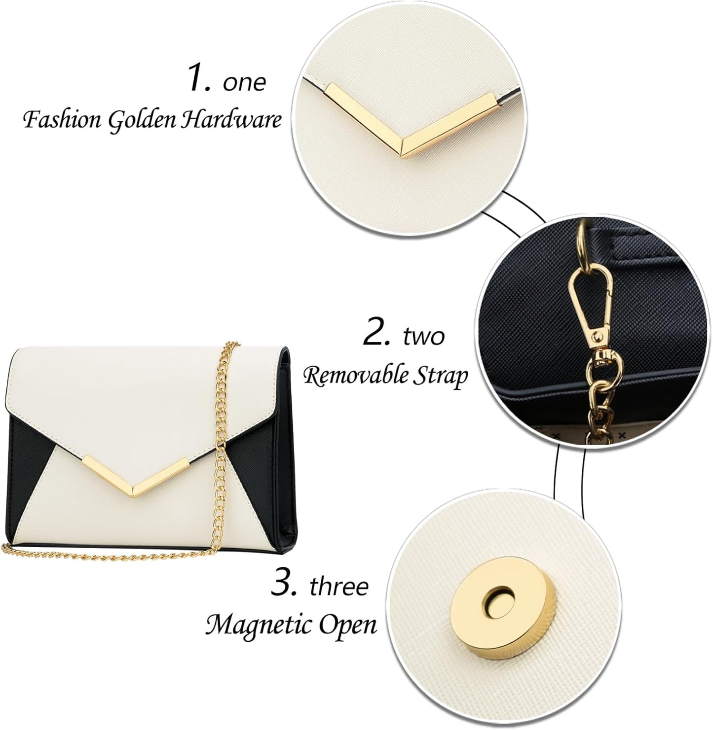 Faux Leather Envelope Clutch