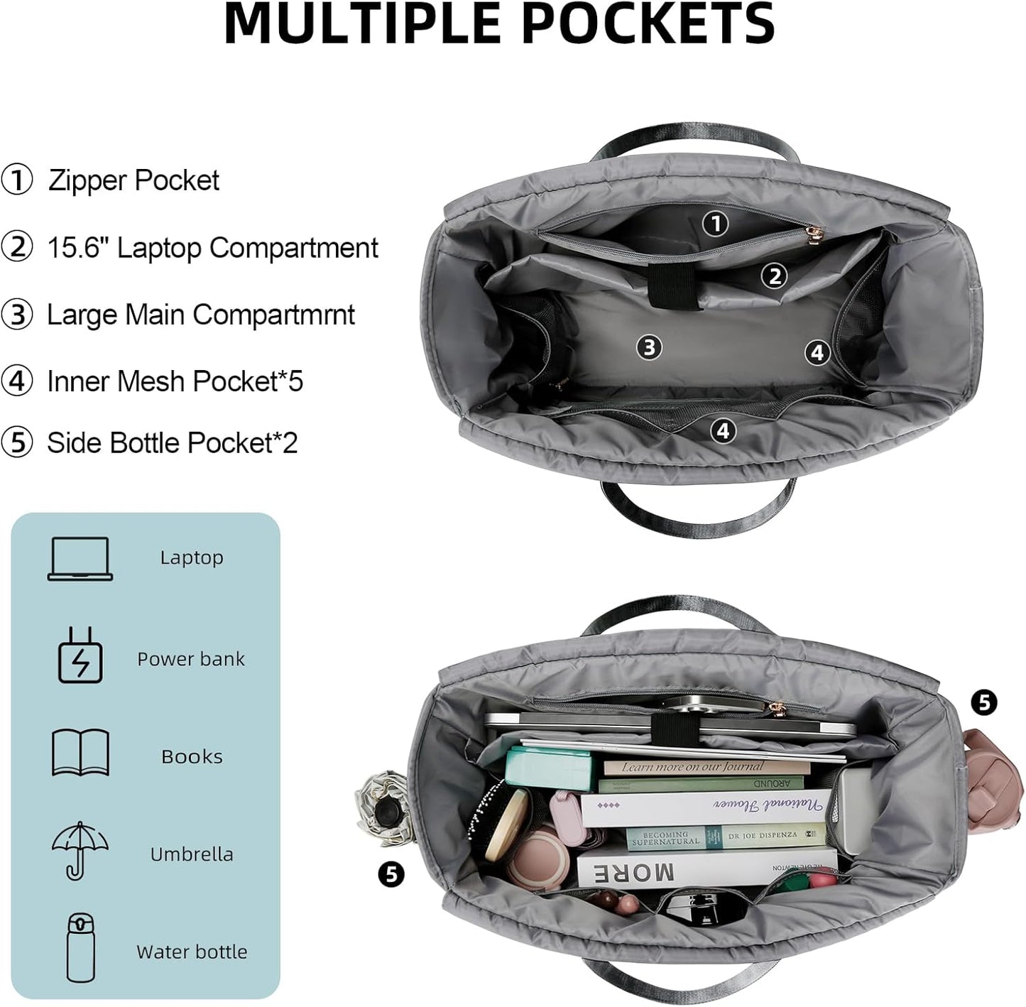 Laptop Tote with Lunch Pocket