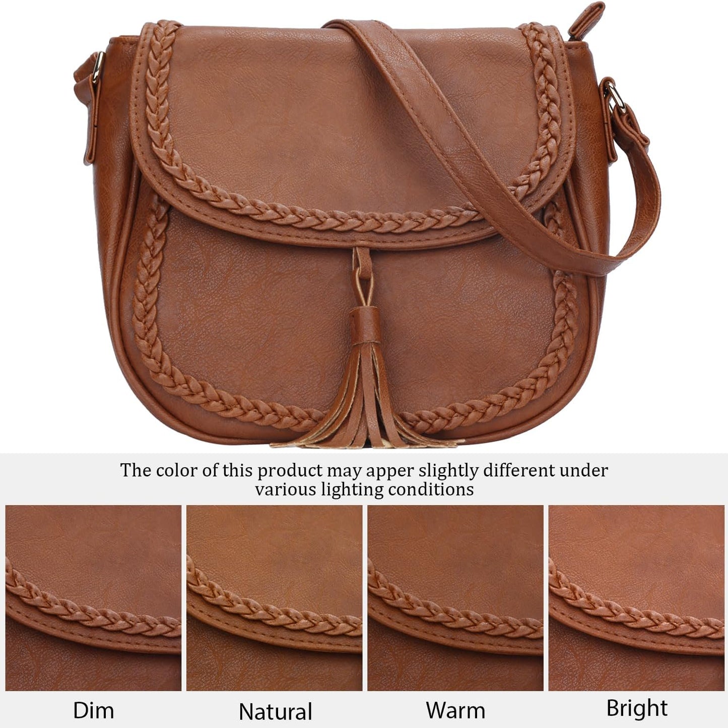 Tassel Flap Saddle Crossbody Bag
