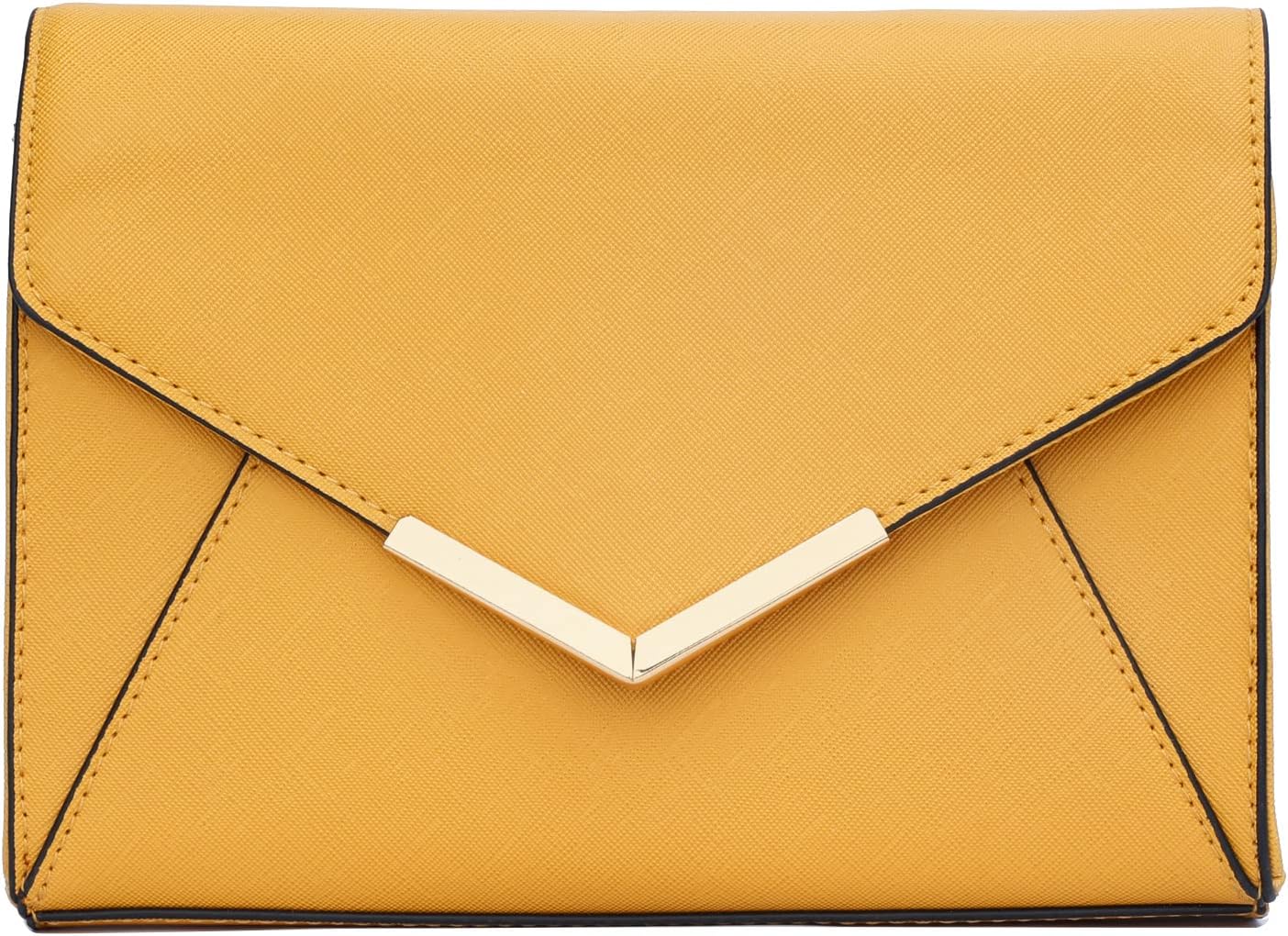 Faux Leather Envelope Clutch
