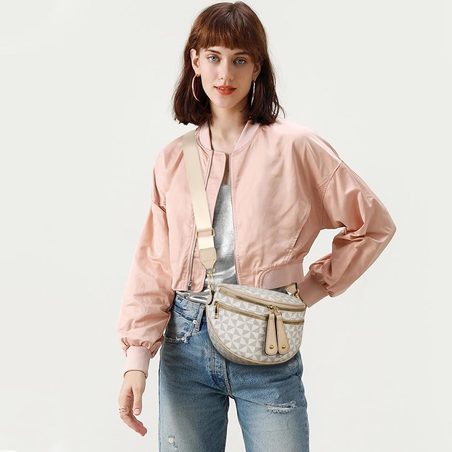 Trendy Leather Sling Crossbody Bag