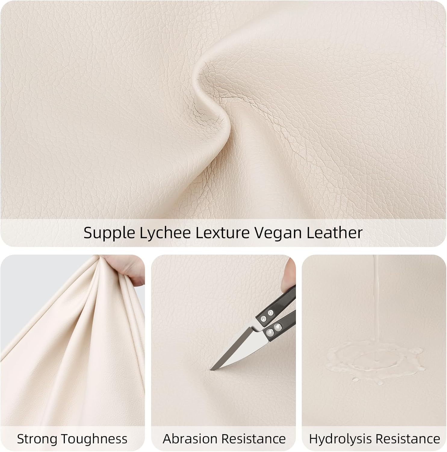 Large Vegan Leather Tote Bag