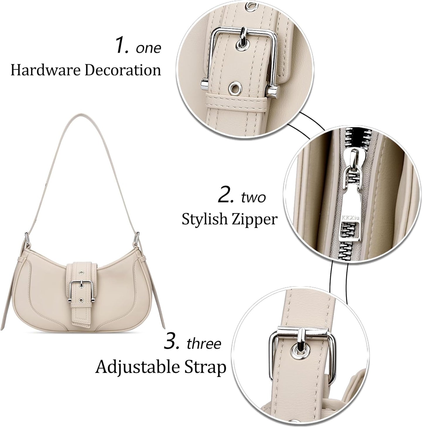 Retro Crescent Hobo Shoulder Bag