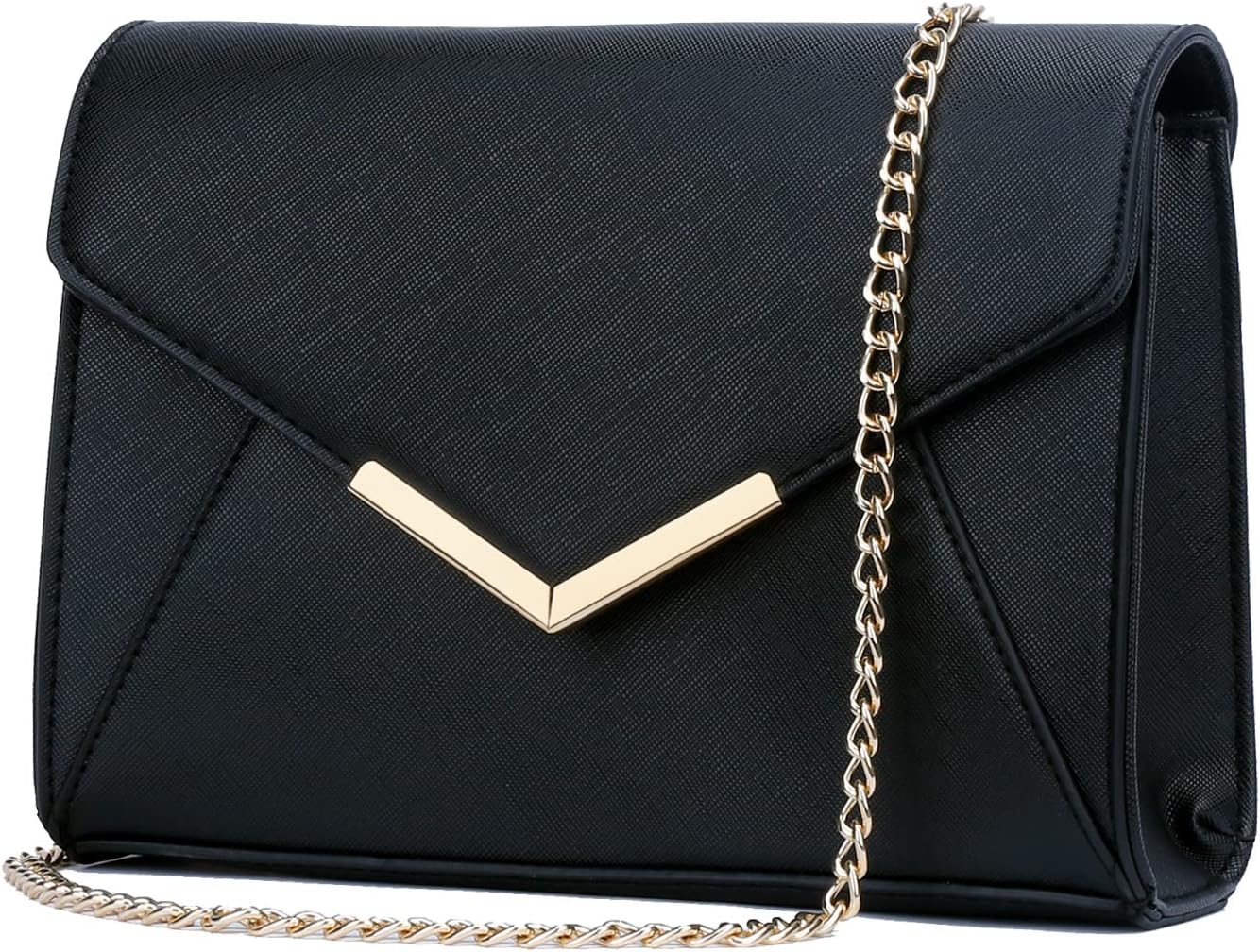 Faux Leather Envelope Clutch