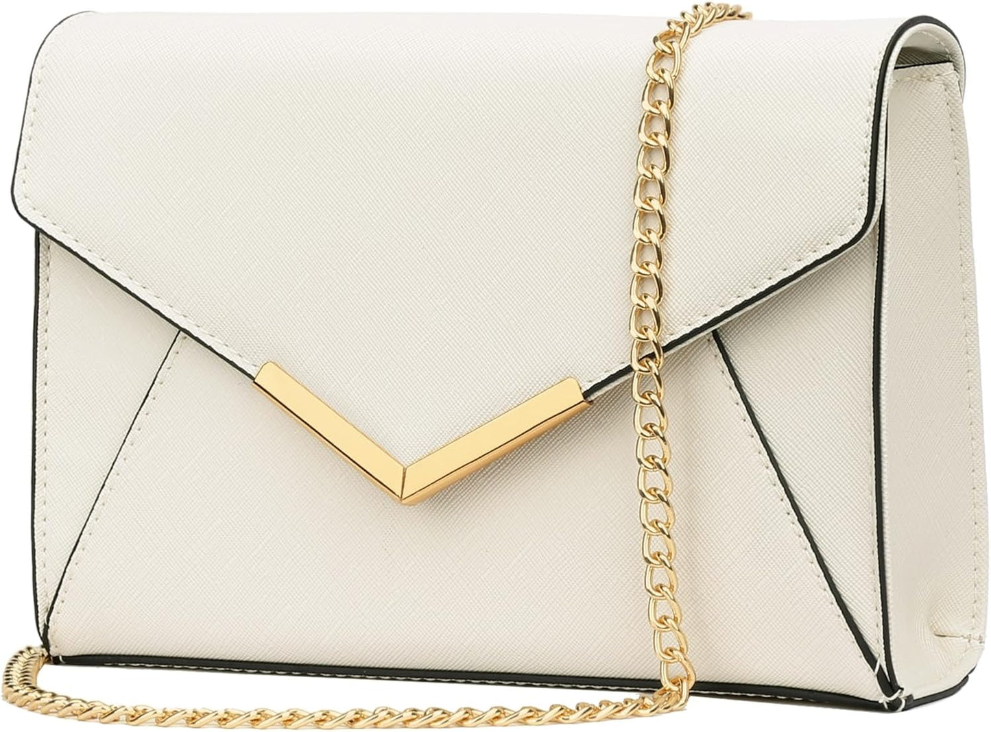 Faux Leather Envelope Clutch