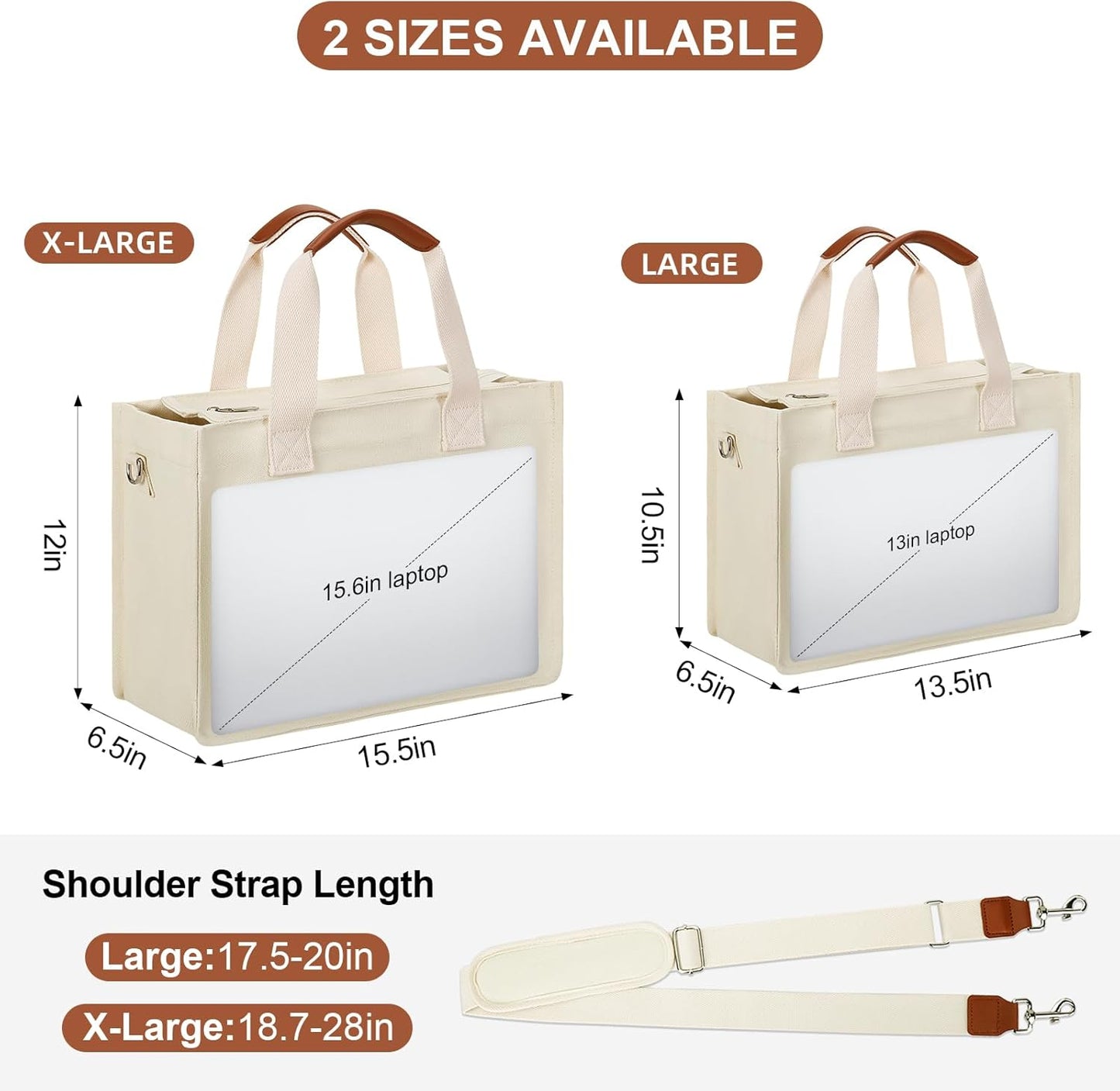 Large Canvas Tote Crossbody Bag