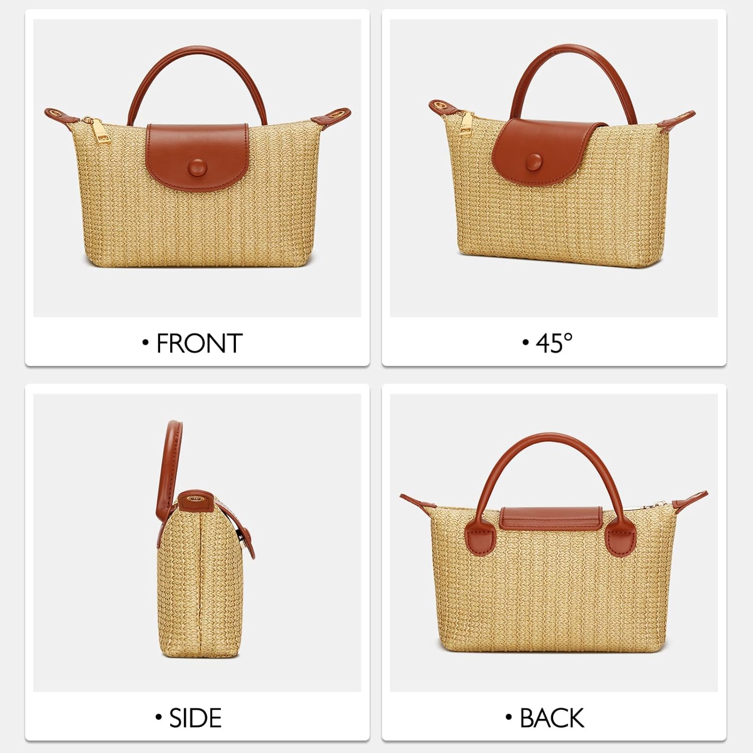 Mini Straw Woven Crossbody Bag