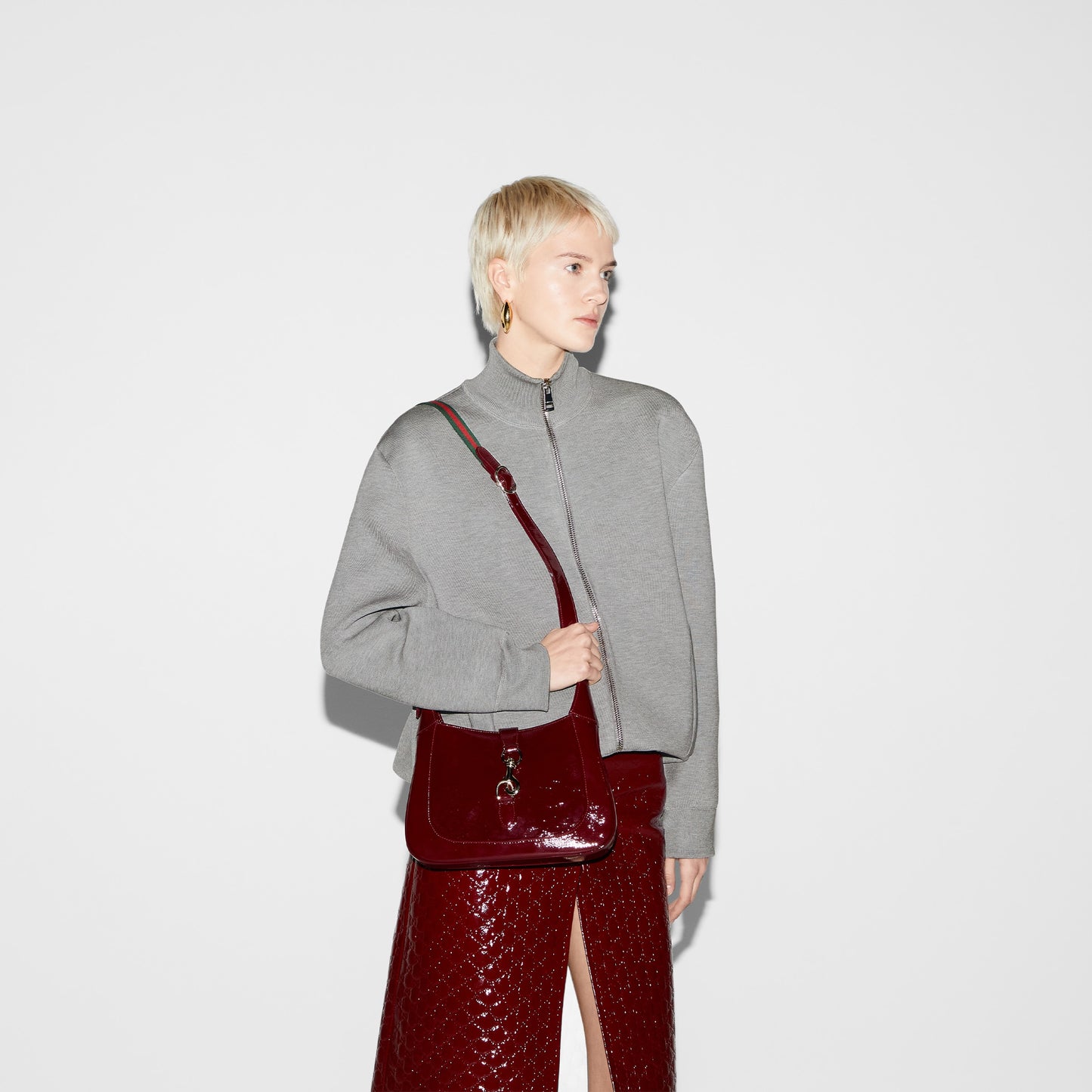 Jackie Medium Bag Rosso Ancora Red Patent Leather