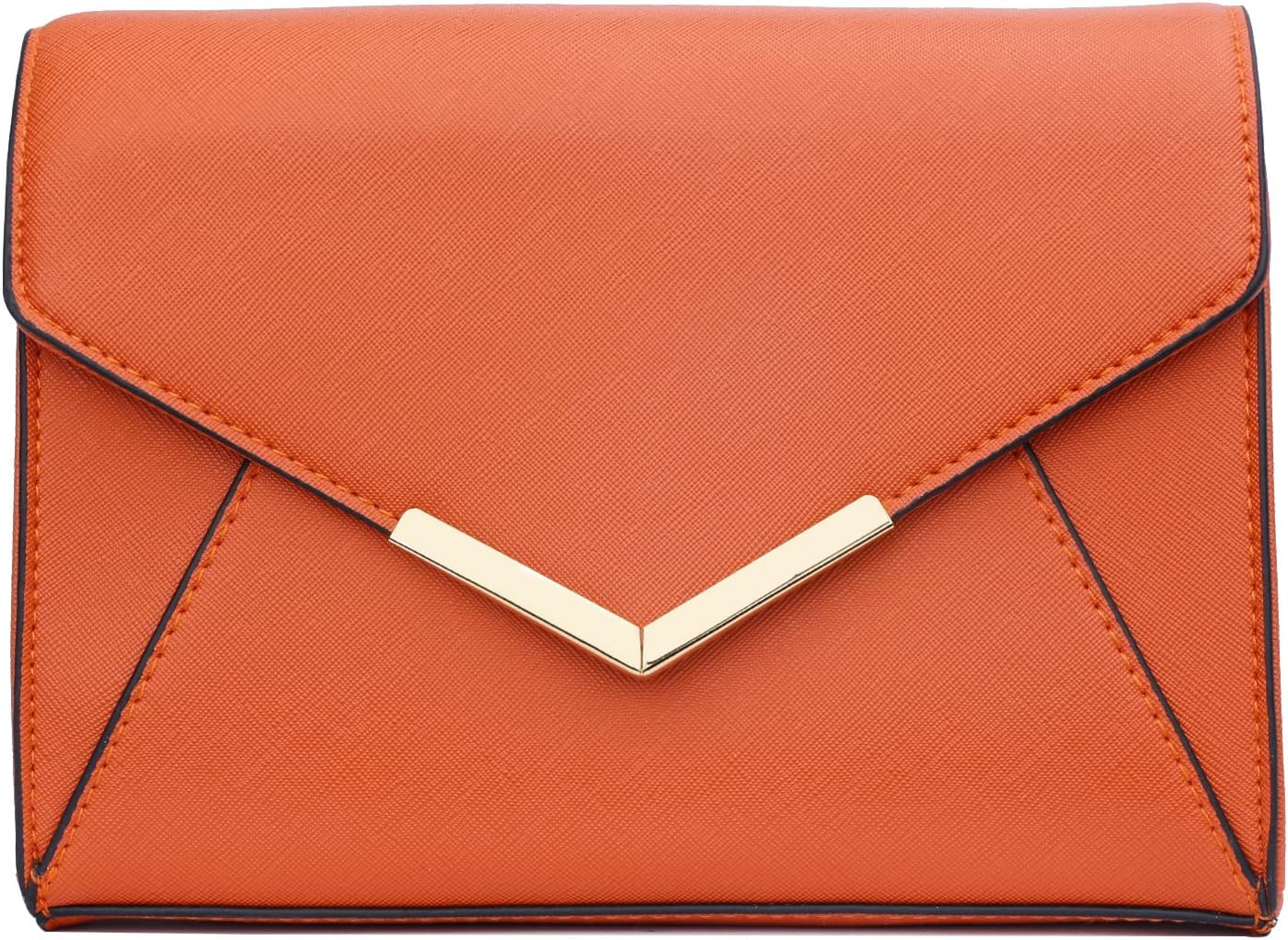 Faux Leather Envelope Clutch
