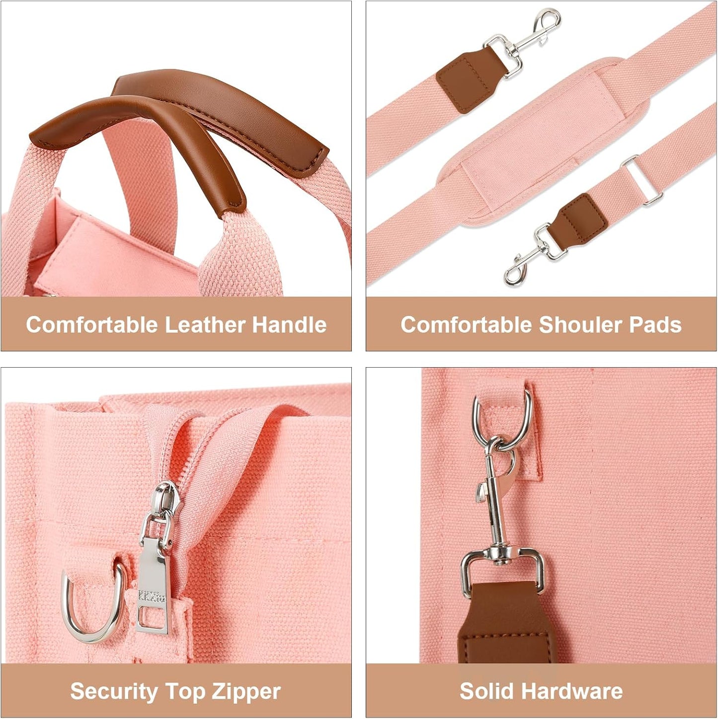 Large Canvas Tote Crossbody Bag