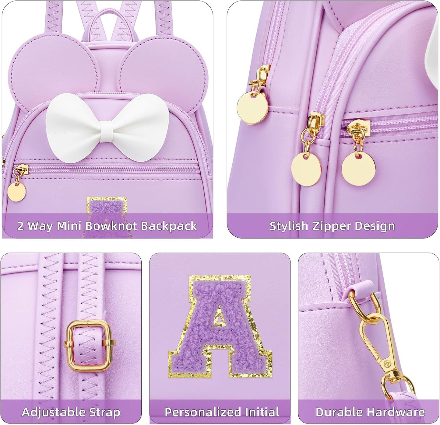 Girls Initial Mini Backpack