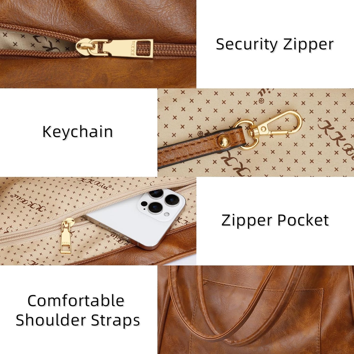 Large Leather Travel Tote Bag