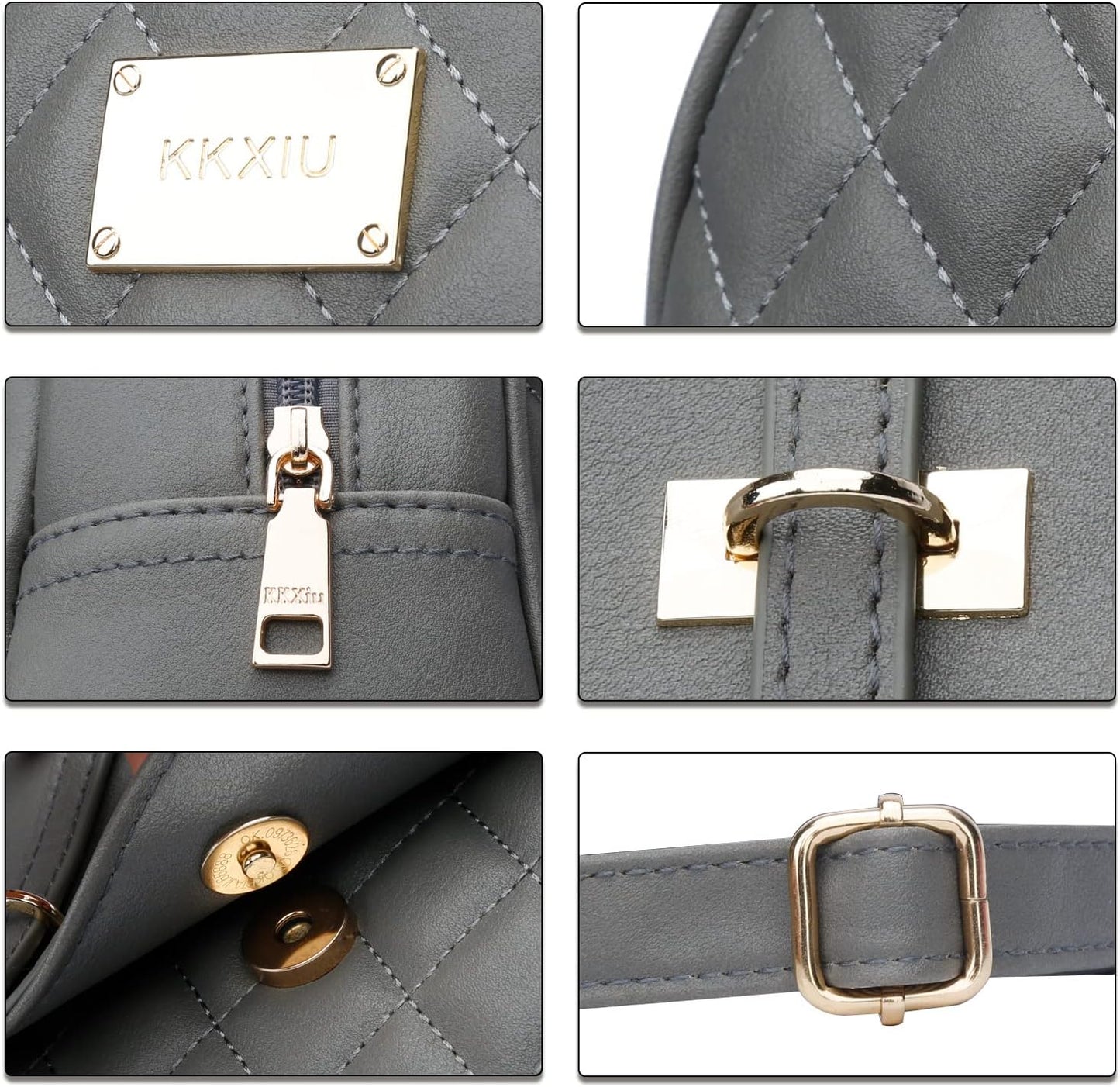 Quilted Mini Backpack Purse (White)