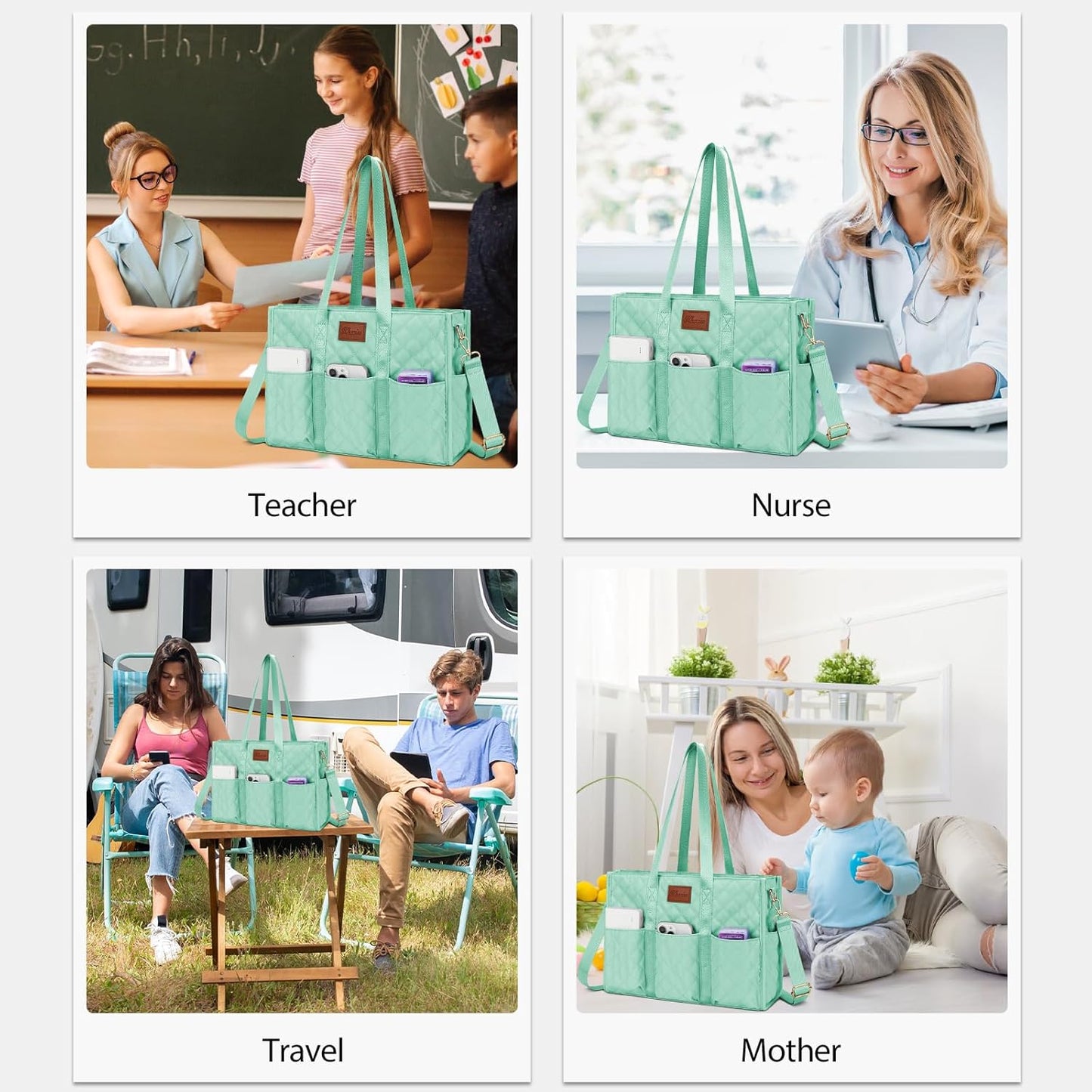 Large Water-Resistant Tote Bag