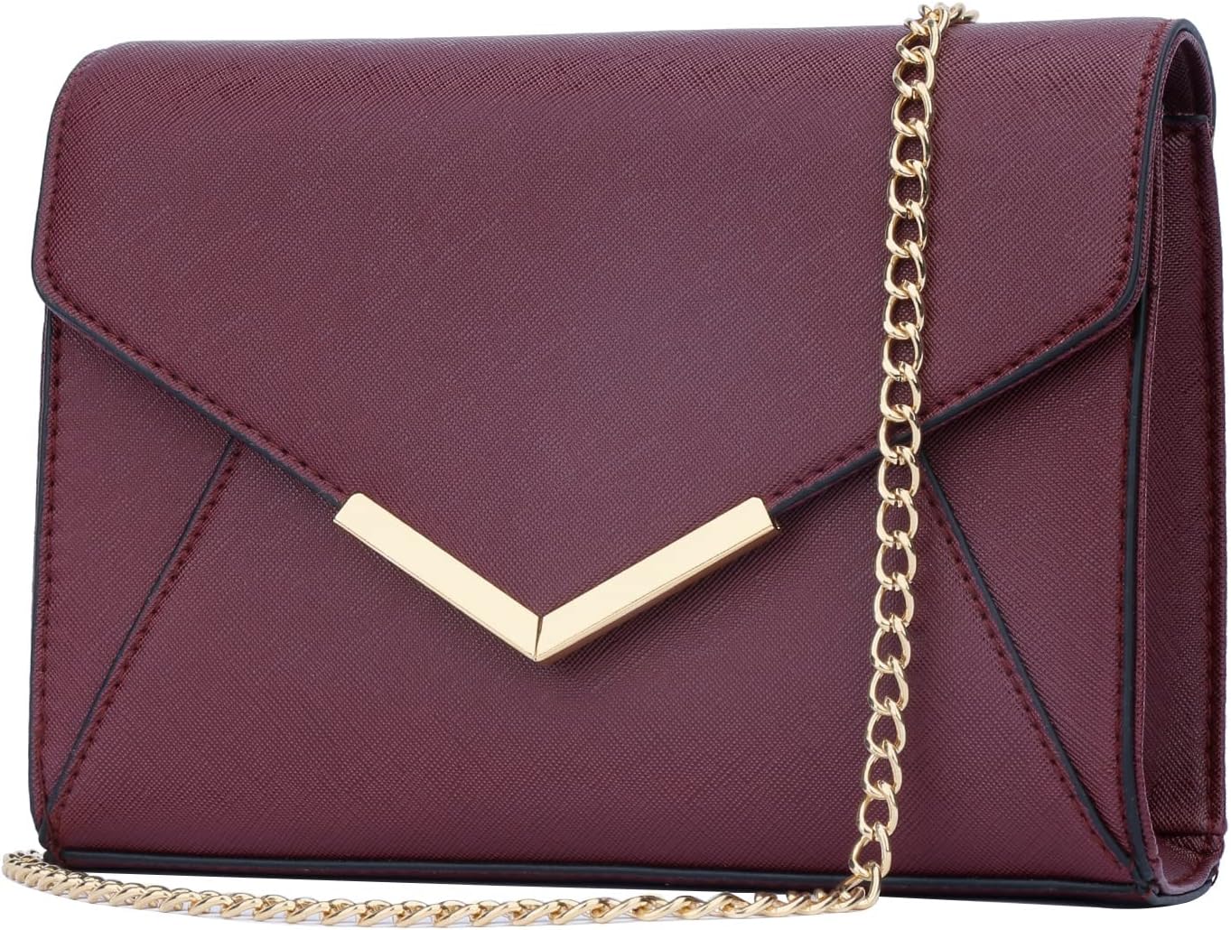Faux Leather Envelope Clutch
