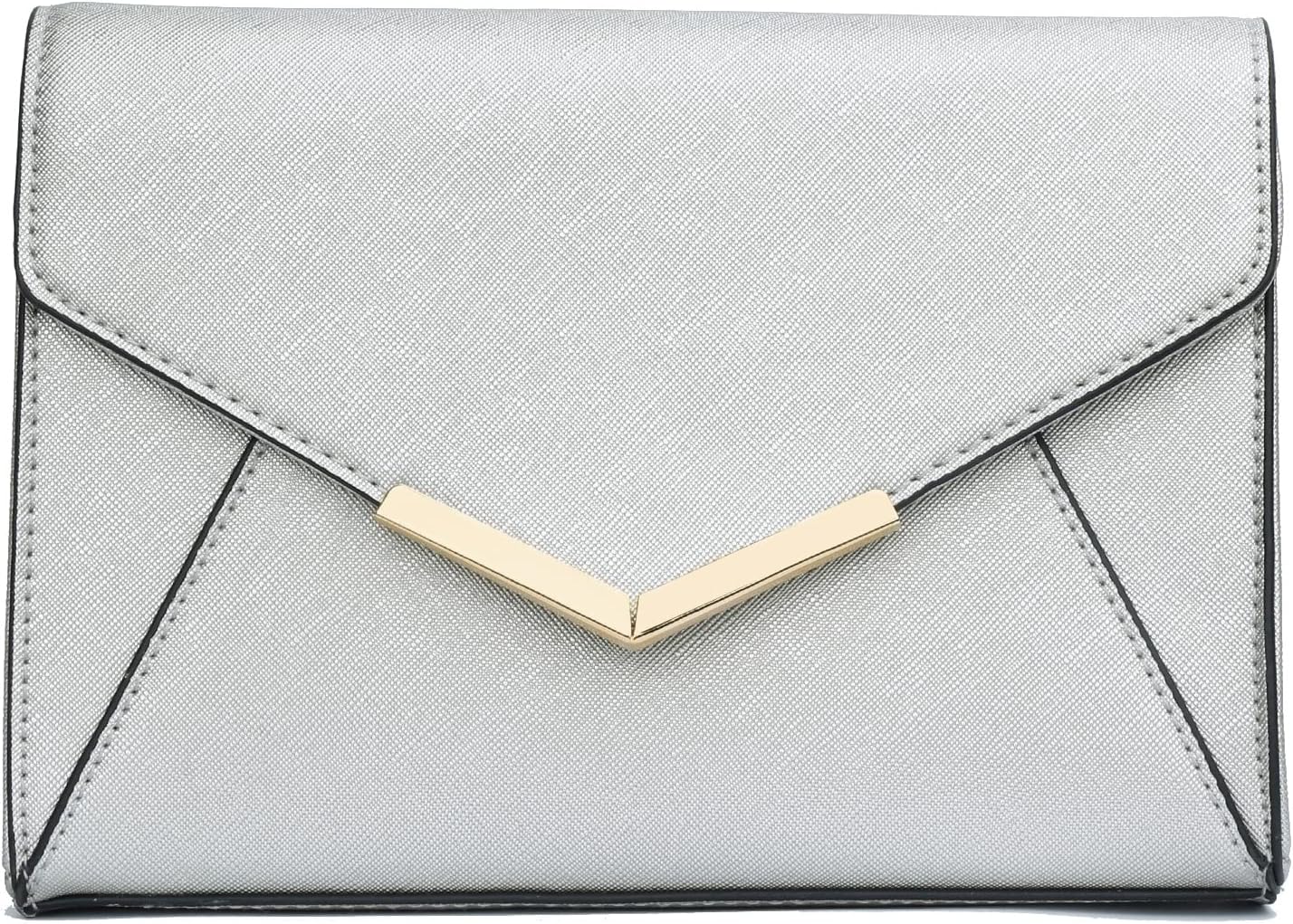 Faux Leather Envelope Clutch
