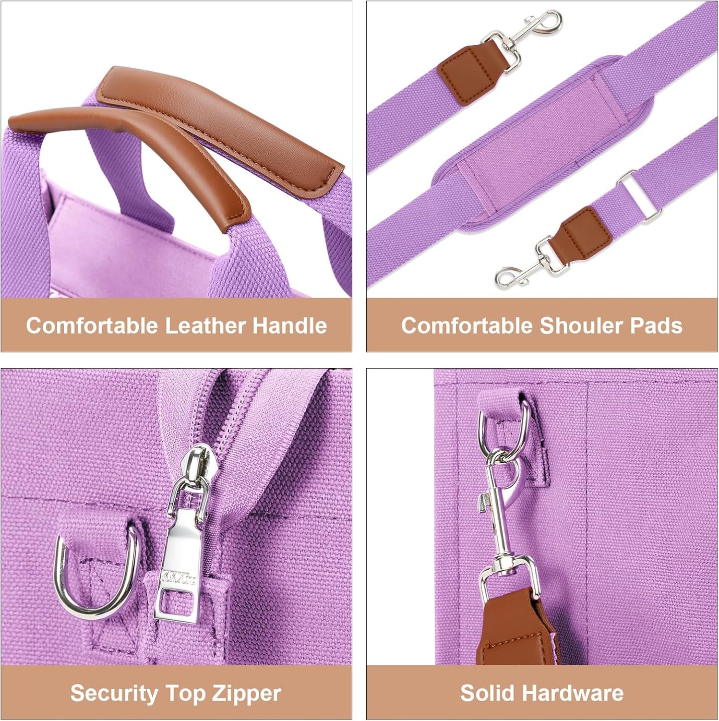 Large Canvas Tote Crossbody Bag