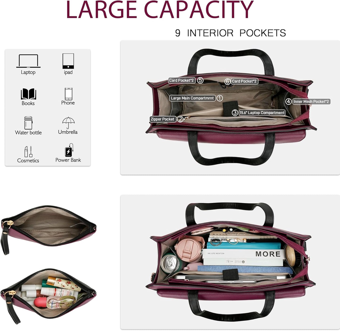 2-in-1 Laptop Lunch Tote Bag