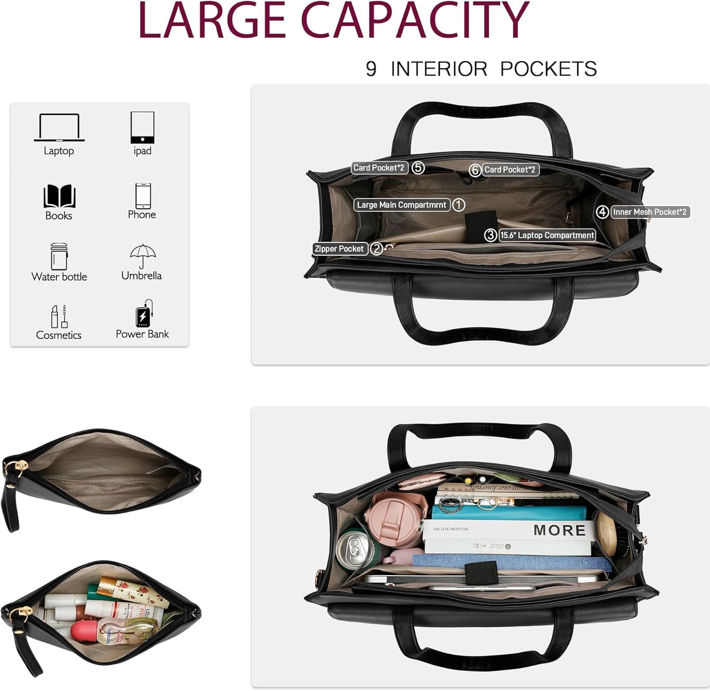 2-in-1 Laptop Lunch Tote Bag