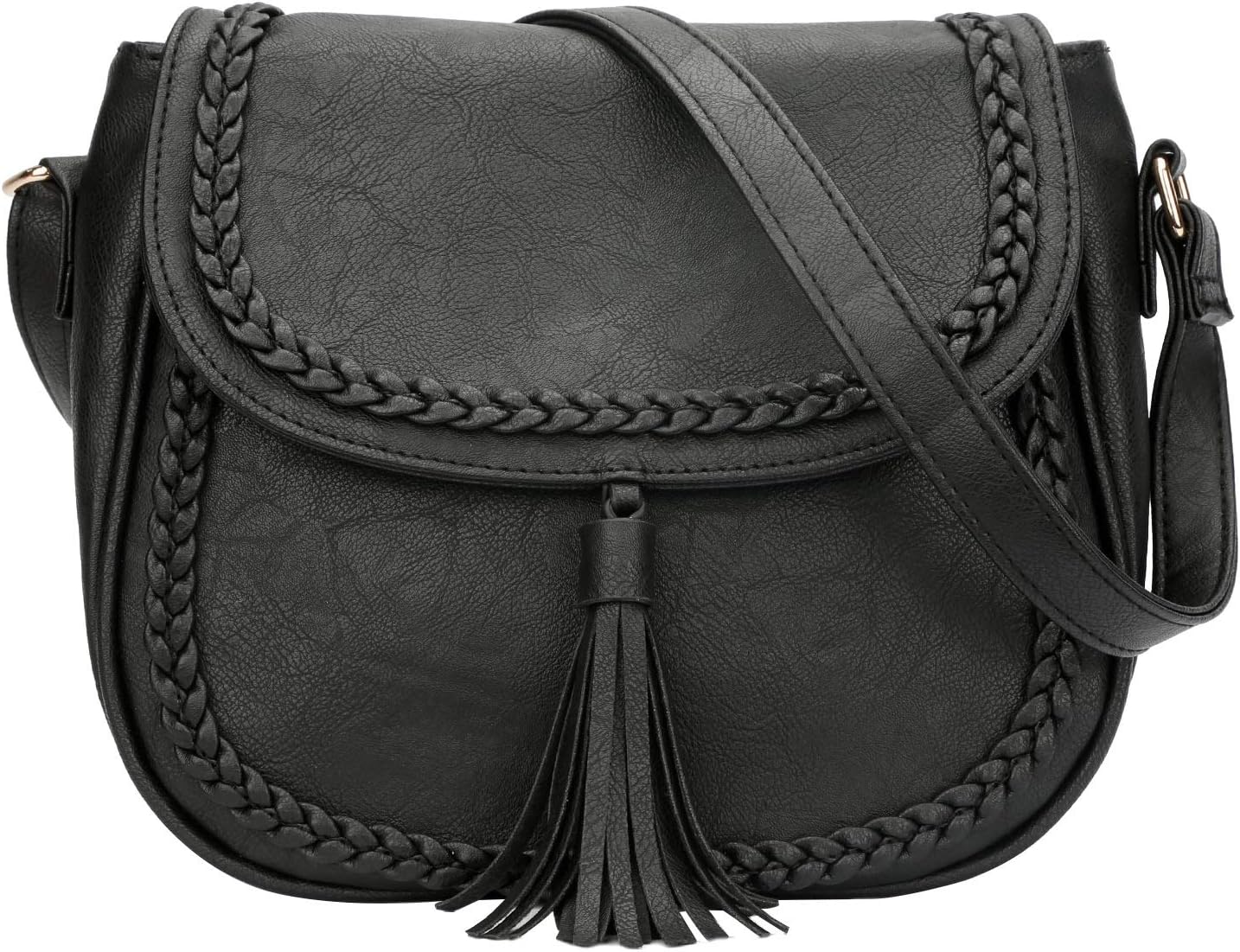 Tassel Flap Saddle Crossbody Bag