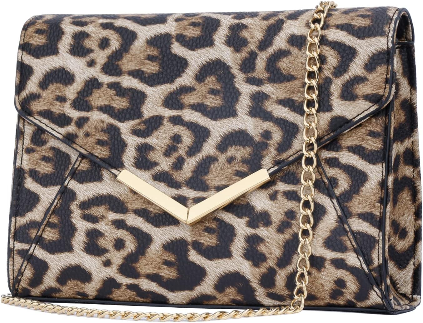 Faux Leather Envelope Clutch