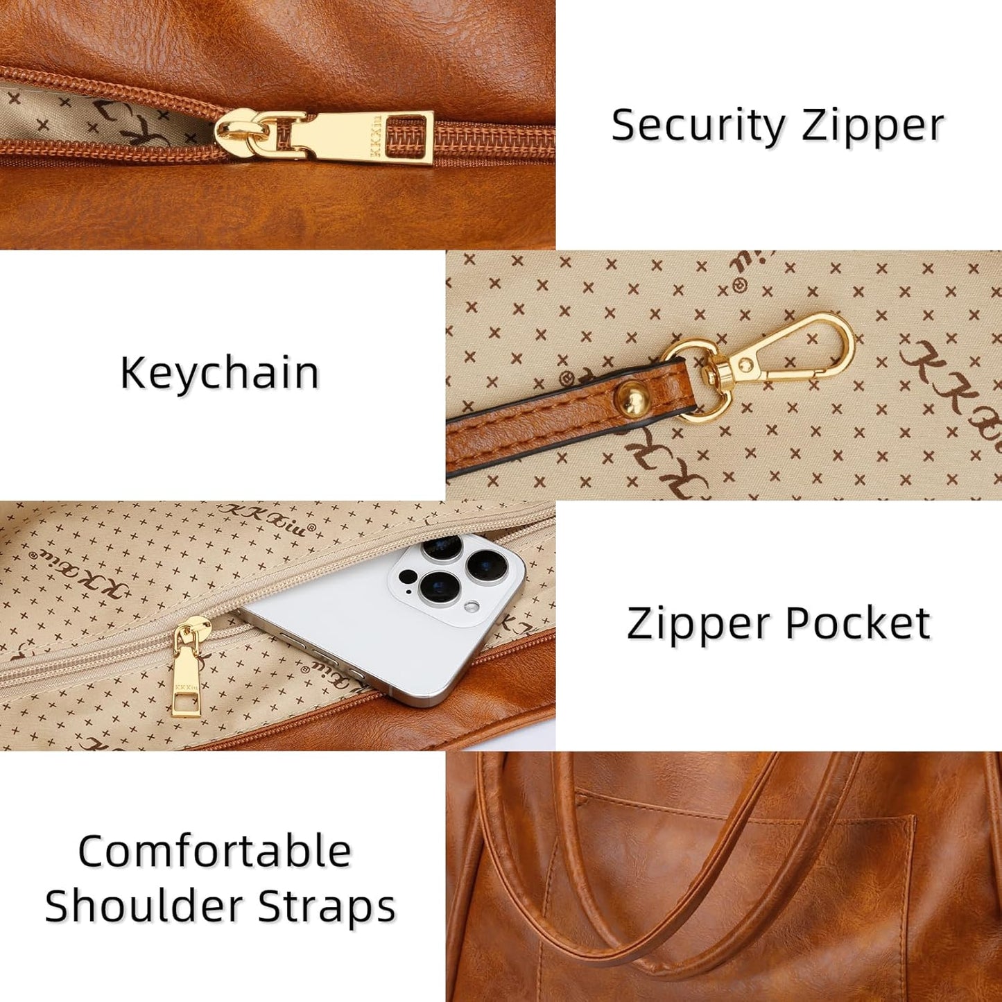 Large Leather Travel Tote Bag