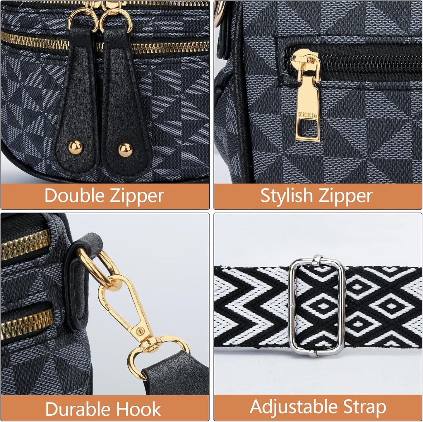 Trendy Leather Sling Crossbody Bag