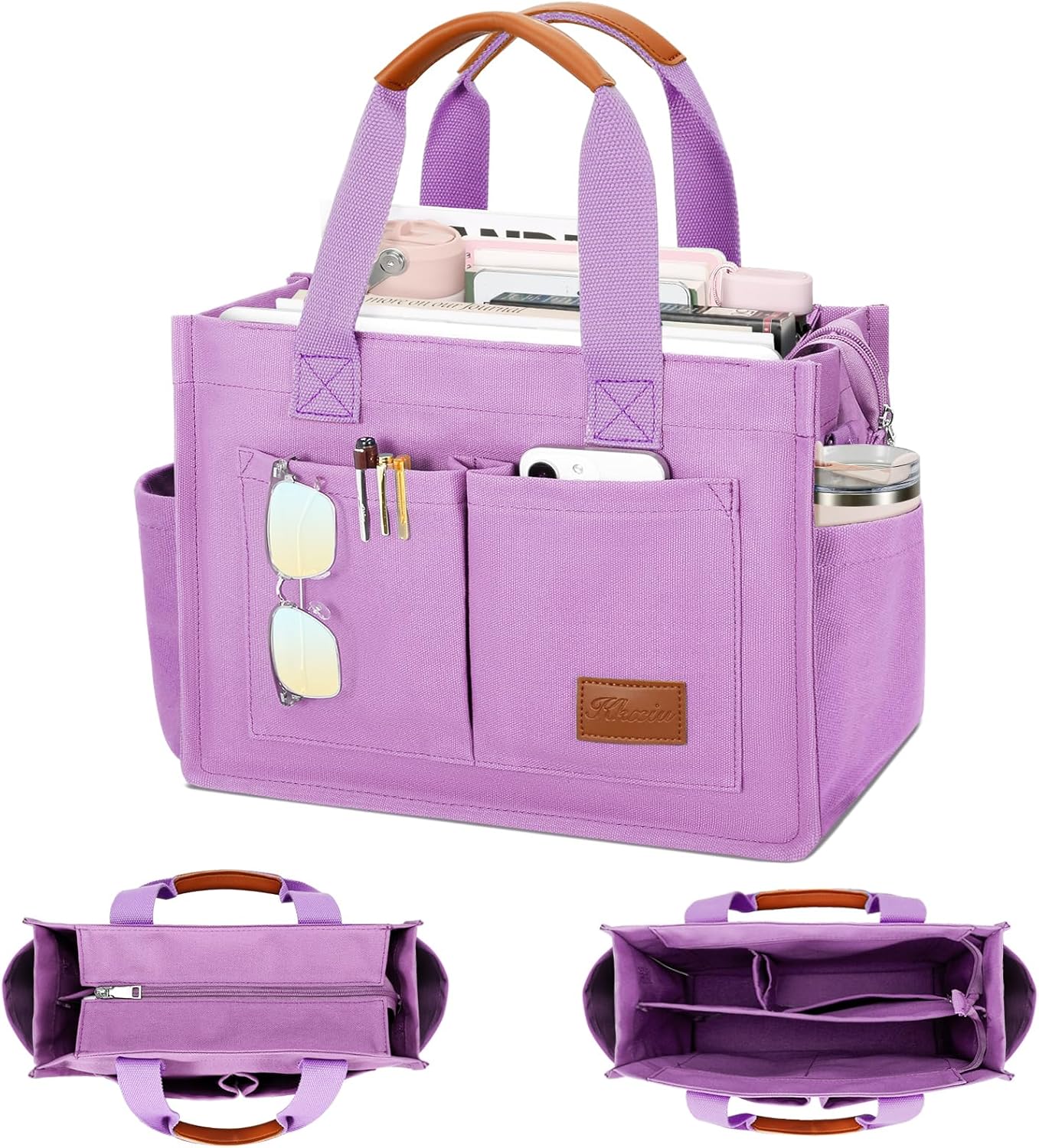 Large Canvas Tote Crossbody Bag