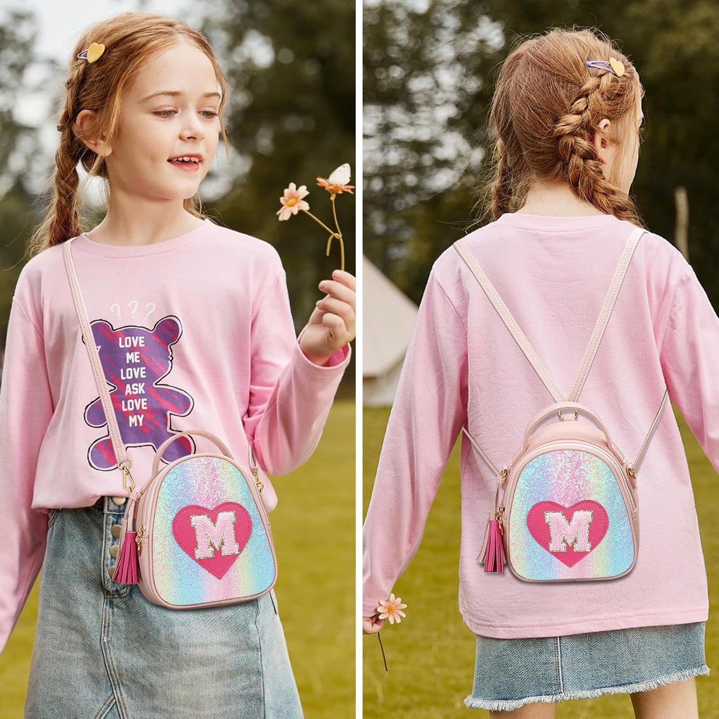 Girls Heart Crossbody Bag (Small)