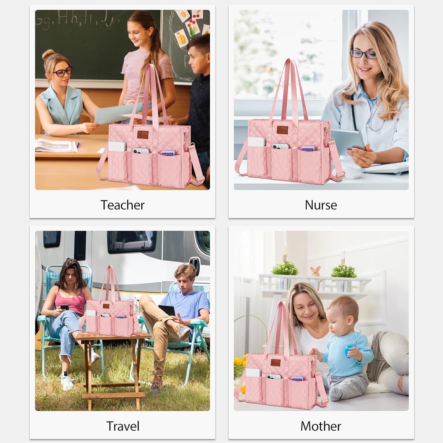 Large Water-Resistant Tote Bag
