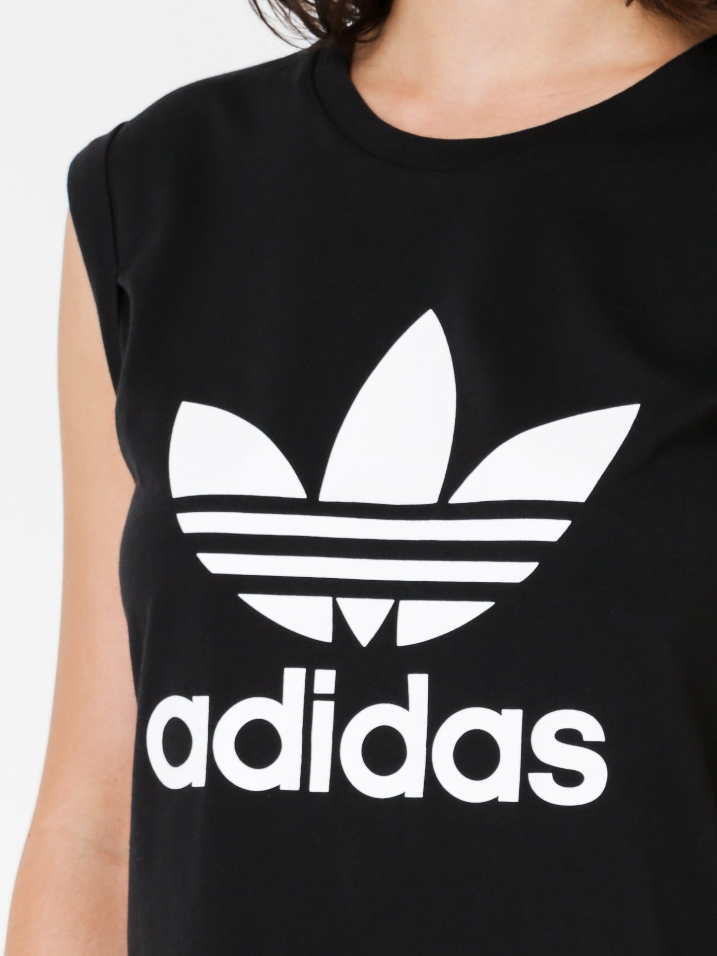 Boyfriend Rolled Sleeve Trefoil T-Shirt