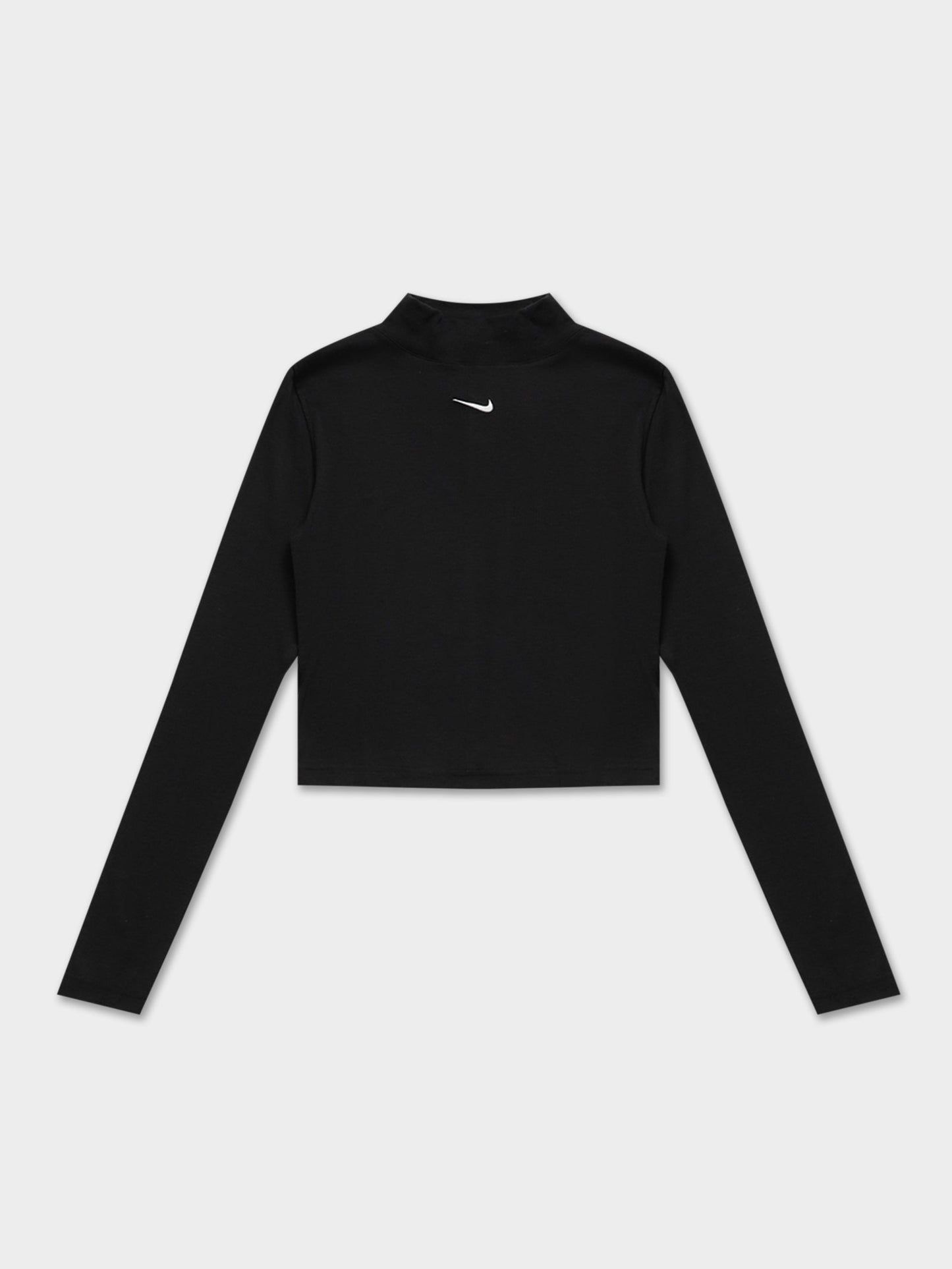 Sportswear Essentials Ribbed Mock Neck Long Sleeve Top