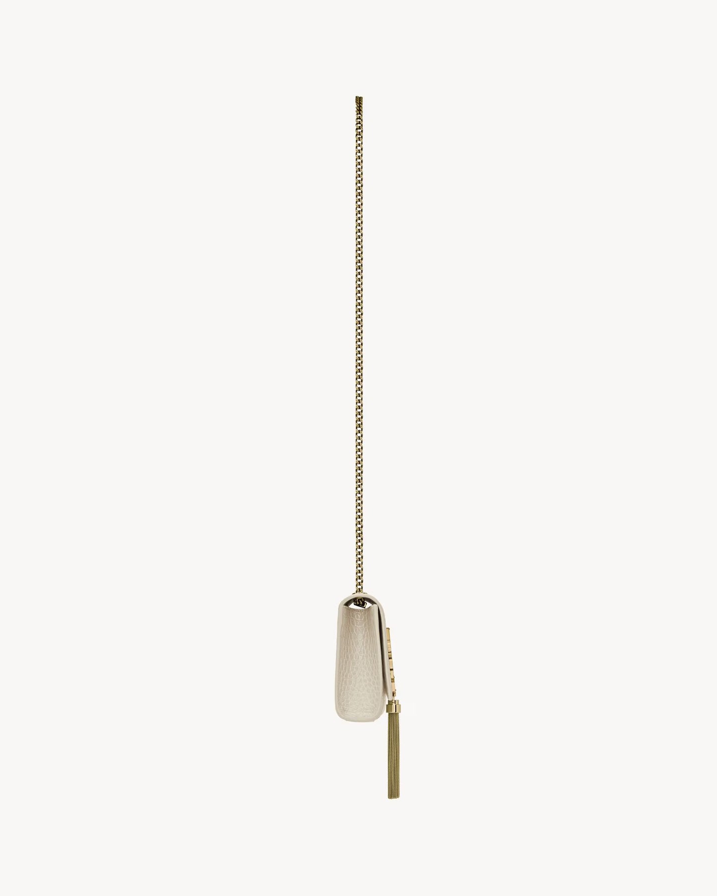 BLANC VINTAGE KATE SMALL TASSEL IN CROCODILE-EMBOSSED LEATHER