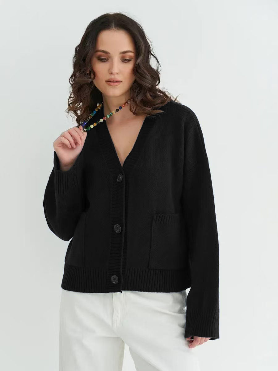 Lazy Fit V-Neck Pocket Cardigan