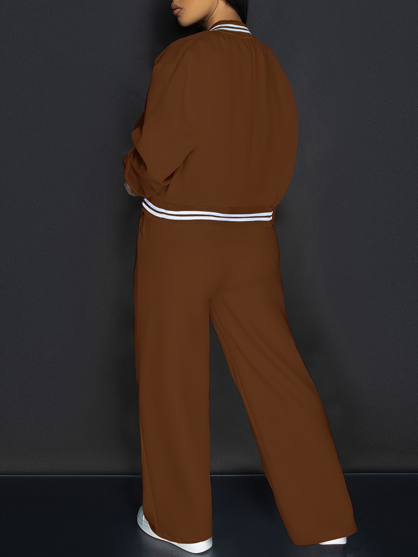 Women's Solid Color Polyester Suit