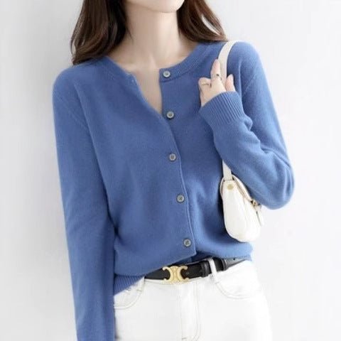 Loose Crew Neck Commuter Cardigan