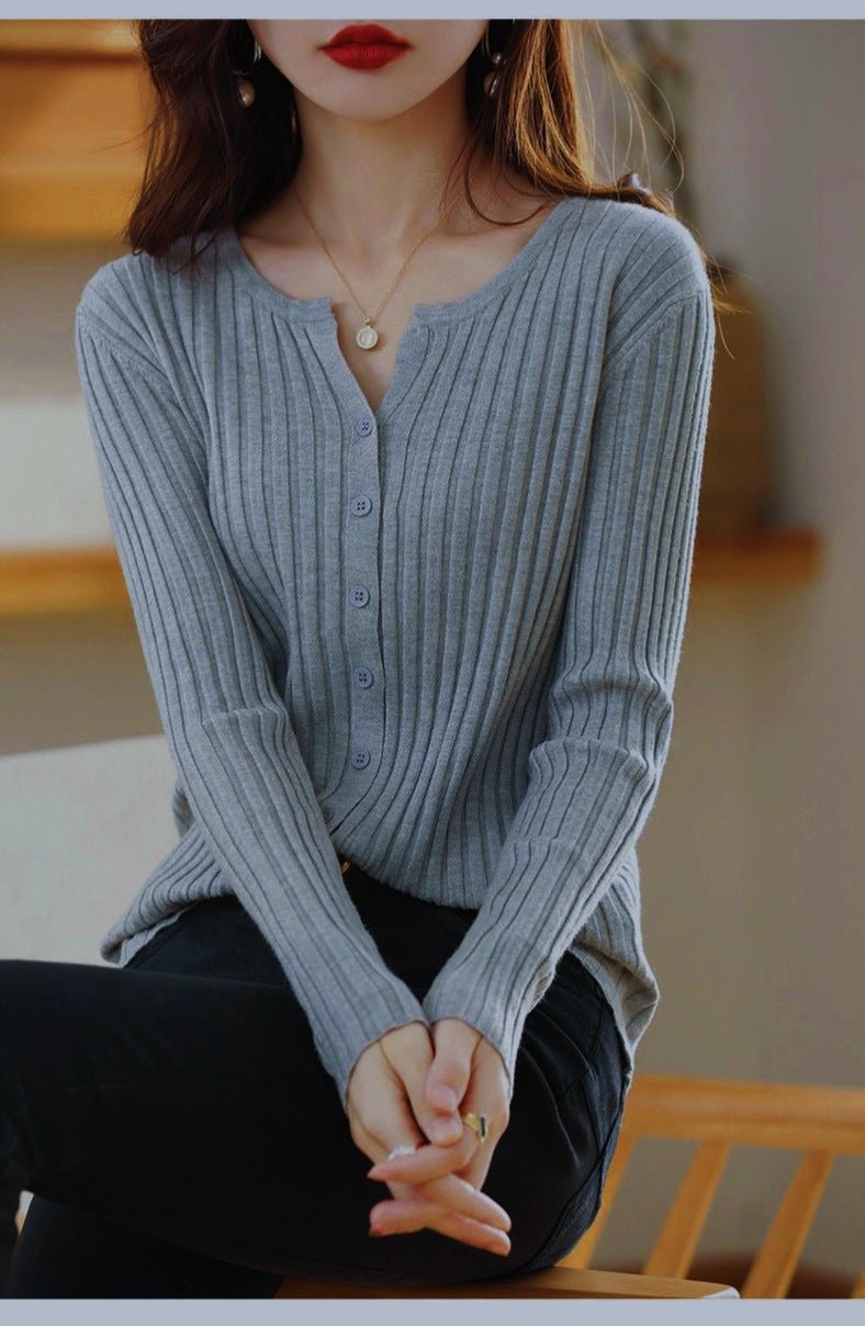 Slim V-Neck Commuter Cardigan