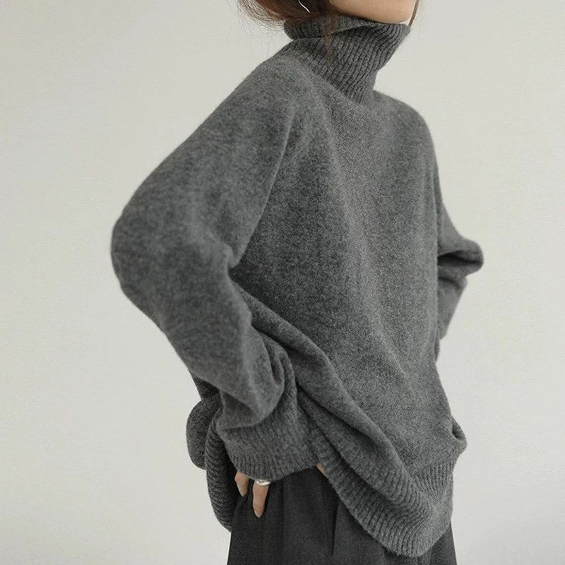 Loose Retro High-End Turtleneck Pullover