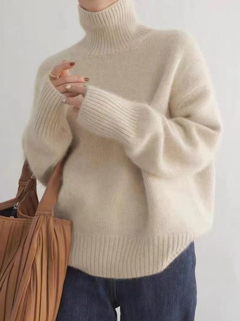 Loose Retro High-End Turtleneck Pullover