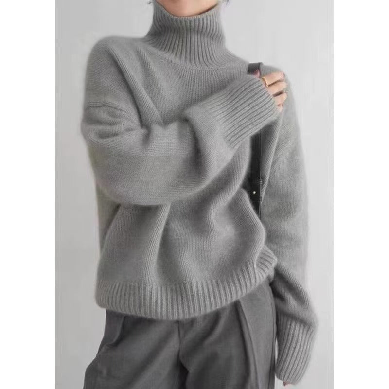 Loose Retro High-End Turtleneck Pullover