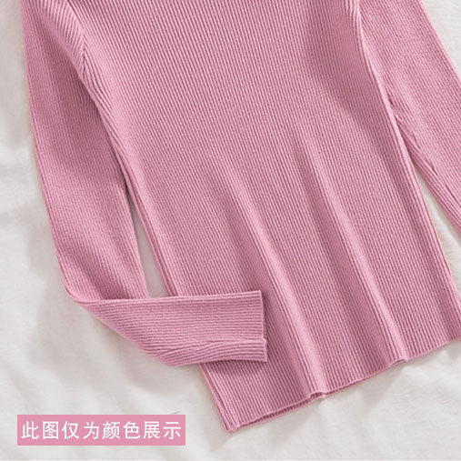 Elegant Slim Semi-Turtleneck Pullover
