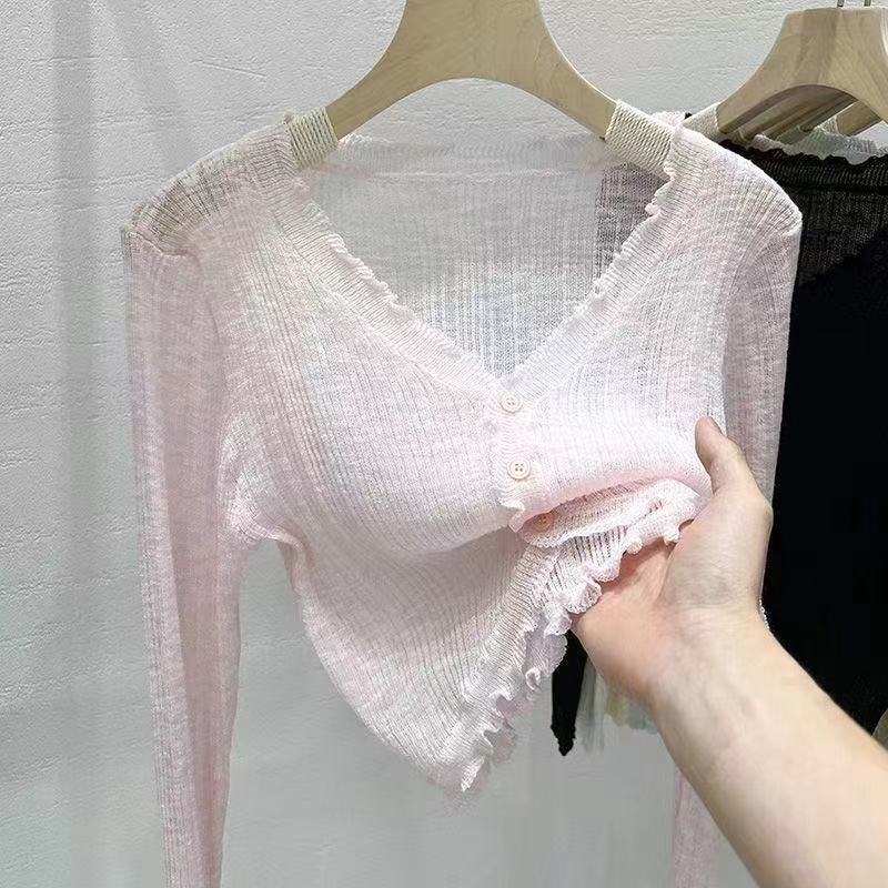 Bamboo Hemp Ruffled Long Sleeve Shirt