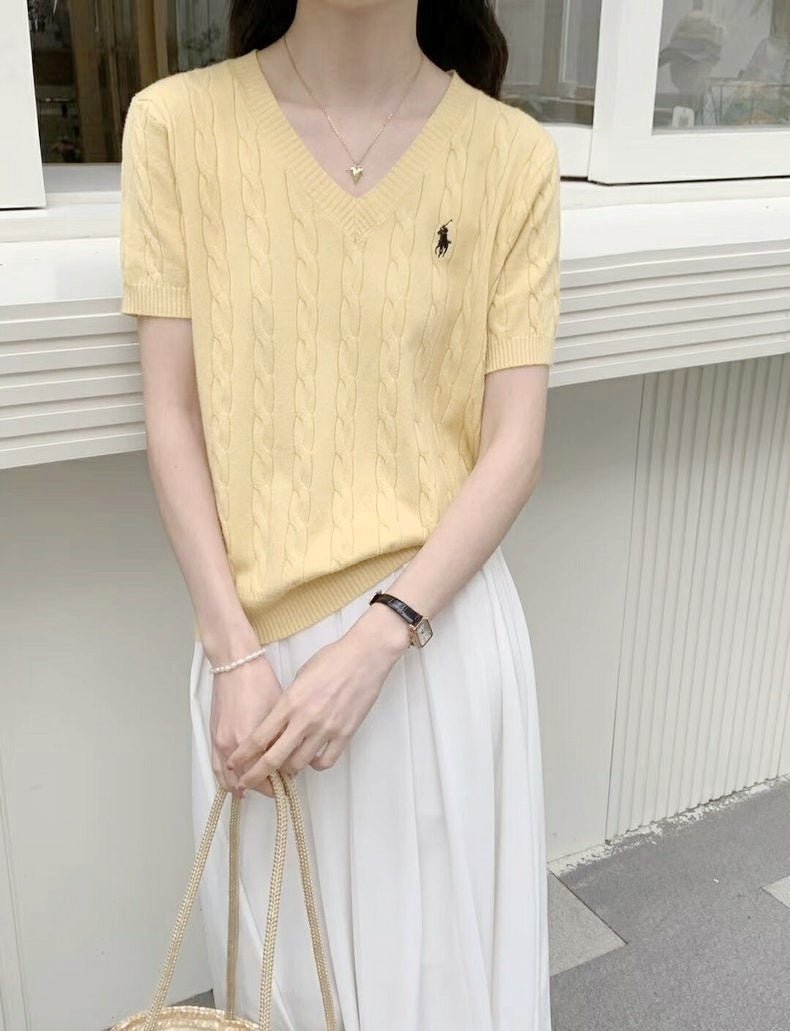 V-Neck Embroidered T-Shirt