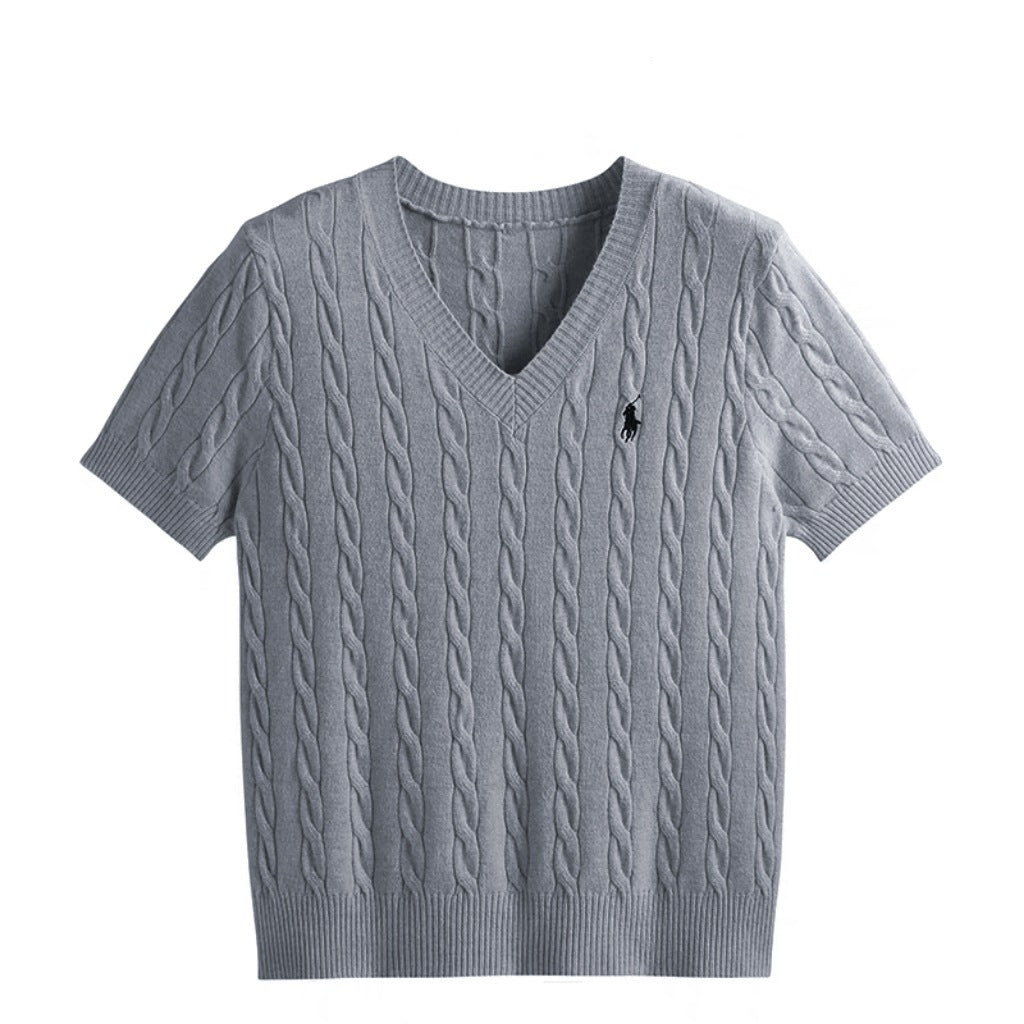 V-Neck Embroidered T-Shirt