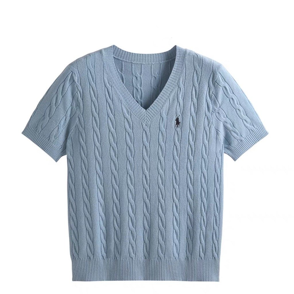 V-Neck Embroidered T-Shirt